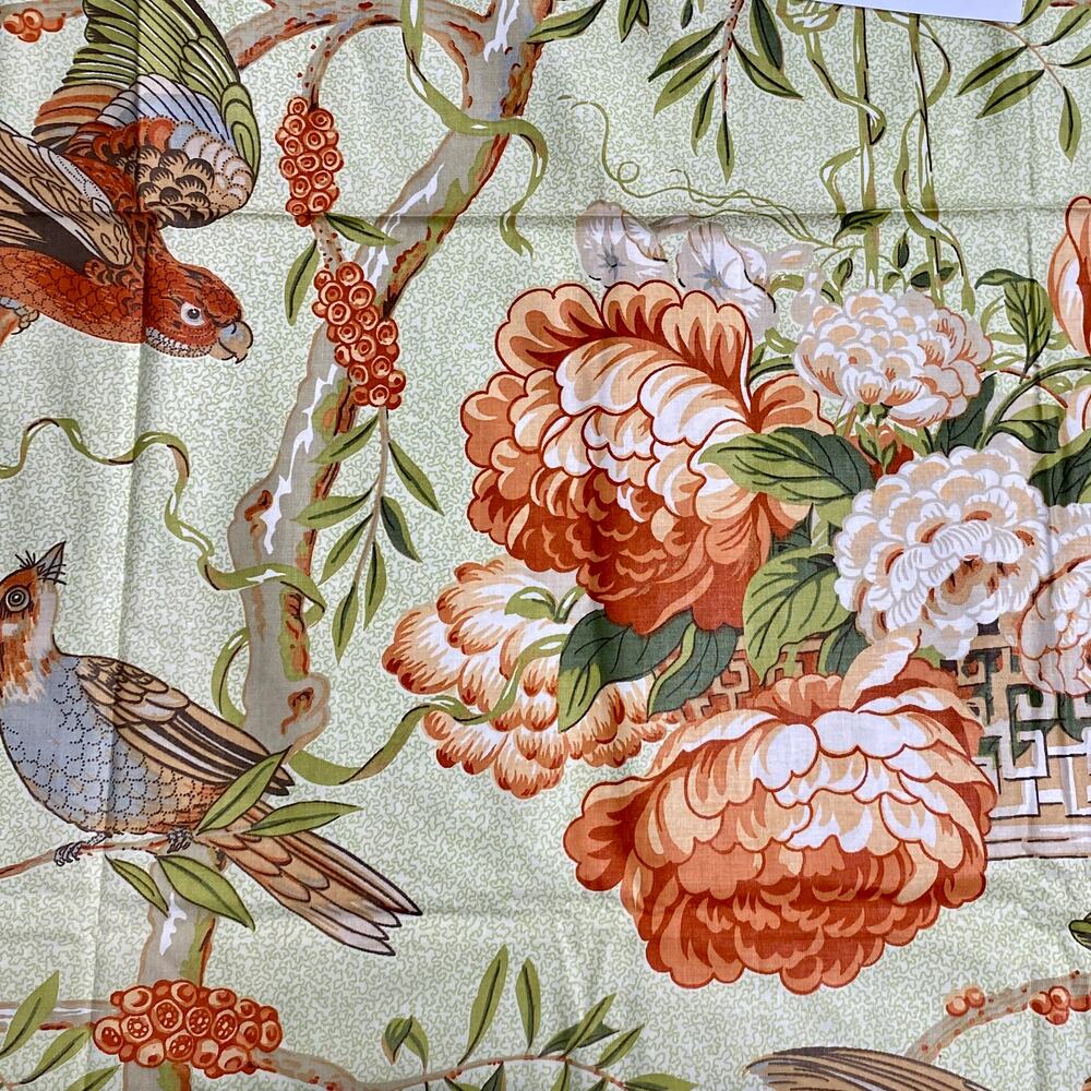 Vintage Waverly Haseley Court Rich Traditions Bird Floral Chintz Fabric Rare